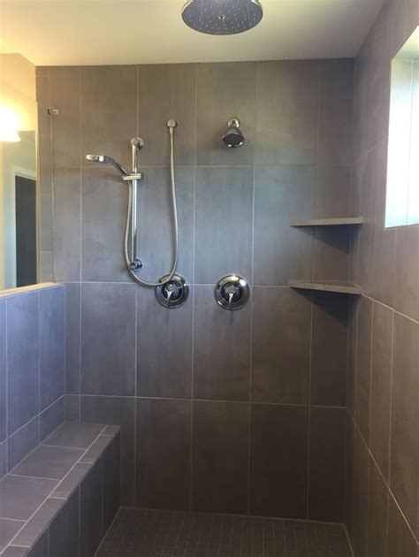 Vertical 12x24 shower tile